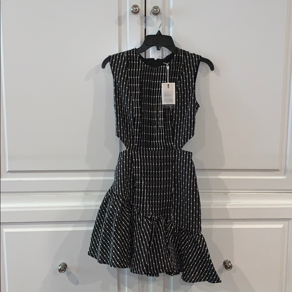 Black and white cocktail dress